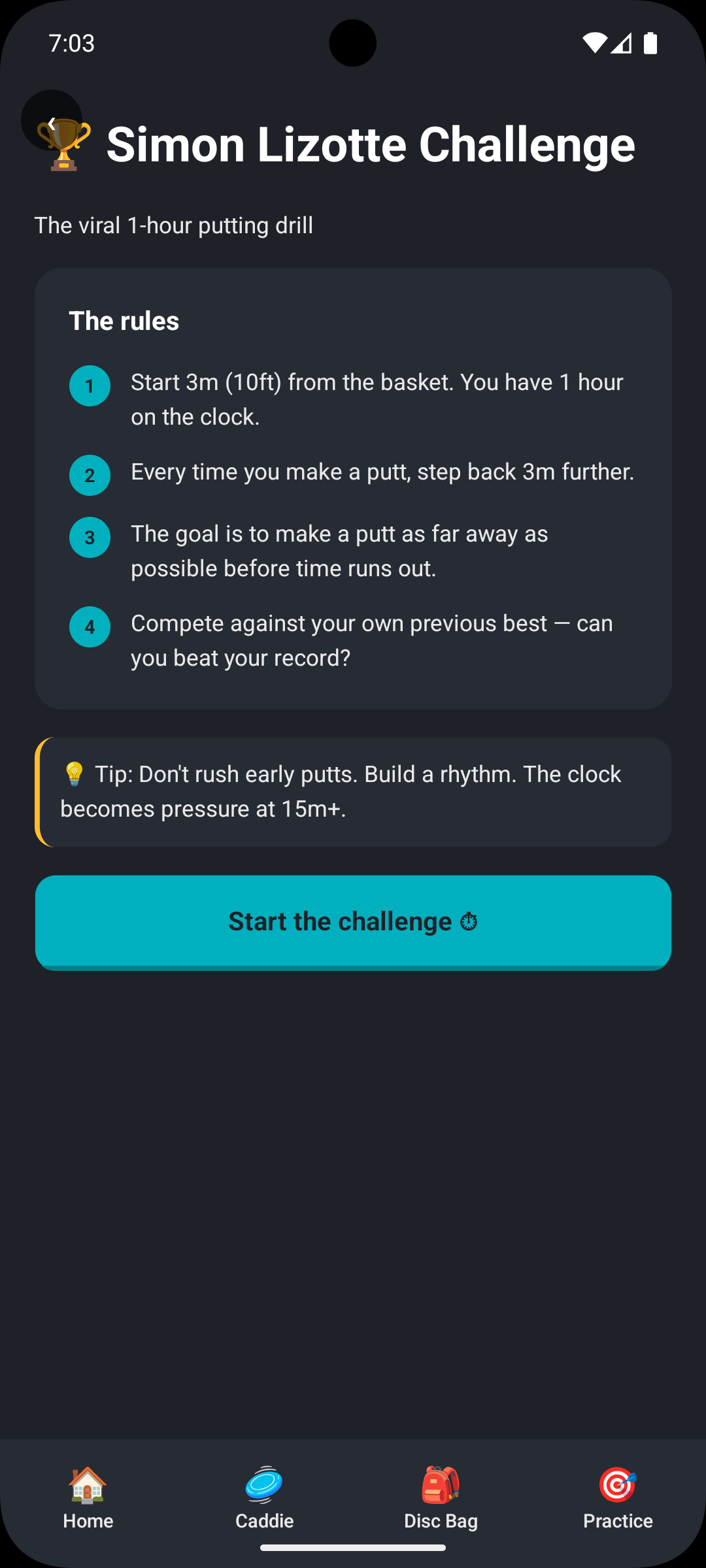 Practice results